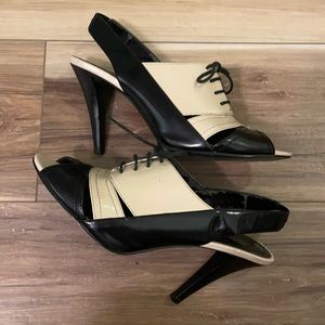 Ellie Tahiti Lace-Up Oxford Heels